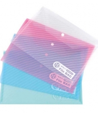 晨光方格按扣文件袋白色ADM94516*12