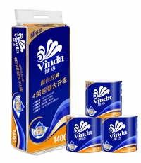 維達V4069藍色經典卷筒紙4層140g*6