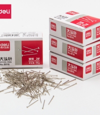 得力0016大頭針(50克/盒)