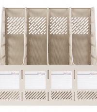 得力9848四聯文件框(灰色)