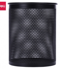 得力909圓形金屬網(wǎng)格筆筒黑φ80*100mm