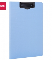得力5016紐賽豎式折頁(yè)板夾(淺藍(lán))