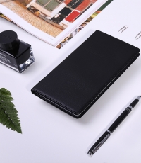 得力7903皮面筆記本(黑)80張-48K