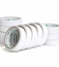 得力30415棉紙雙面膠帶36mm*10y*80um(白)(8卷/筒)