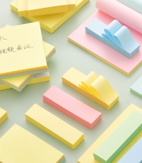 得力7732記事貼(淡黃)51*76mm(包)*12
