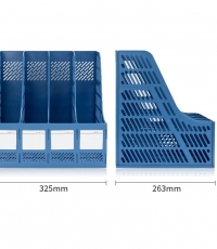 得力9848四聯文件框(藍色)