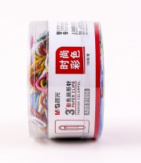 晨光辦公用3號彩色回形針PVC筒裝ABS91698