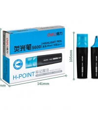 得力S600熒光筆藍*10