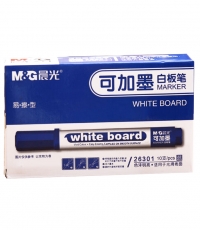晨光可加墨白板筆單頭AWM26301藍*10
