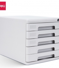 得力9778五層帶鎖文件柜(灰)