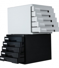 得力9773五層硬塑文件柜(灰)