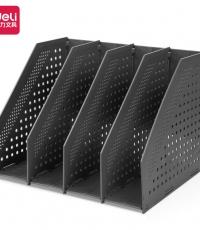 得力78996四聯拉伸折疊文件框(深灰)