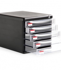 得力9795五層文件柜(黑)