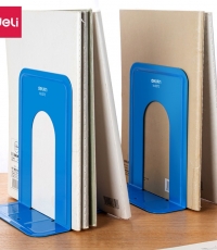 得力9272鐵書立7寸藍(2片/付)