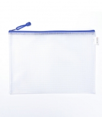 齊心A1154網(wǎng)格拉鏈袋A4*10 配色