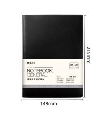 晨光25k普惠皮面記事本120頁黑APYD2K78