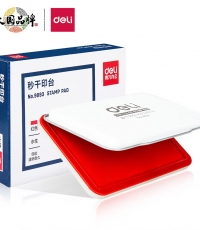 得力9893方形鐵蓋秒干印臺(tái)143x87mm(紅)