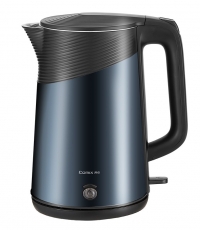 齊心LC-204雙層全鋼防燙電熱水壺 藍(lán)色 1.7L