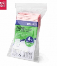 得力3023自封袋4號120*80mm*100pcs