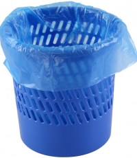 齊心L202耐用經濟型圓垃圾桶藍色255*263mm*10