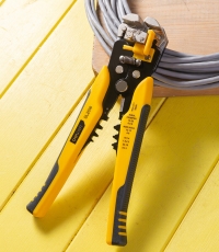 得力DL2018自動剝線鉗帶壓接(黃)0.2-6.0mm