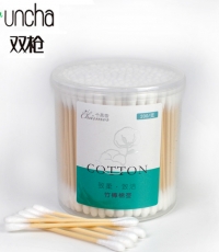 雙槍MQ32202竹棒棉簽200支圓筒