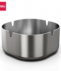 得力LQ171不銹鋼本色煙灰缸10cm（中號）