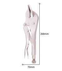 得力（deli）大力鉗10寸折邊大力鉗鐵皮鉗焊接鉗平板大力鉗扁嘴大力鉗 DL20016