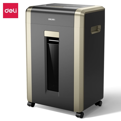 得力（deli）GA705 碎紙機5級保密辦公32L紙桶家用可碎卡碎光盤 18張 60分鐘 5級