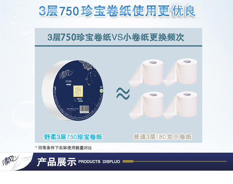 清風3層平紋珍寶紙BJ00AB*12（獨立包裝）